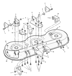 Mower Housing Diagram and Parts List for 465606X692A 2001 Briggs and Stratton Lawn Tractor